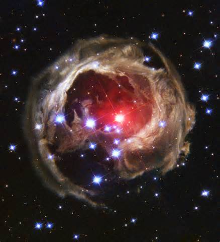 Nebula+Aging Star from Hubble